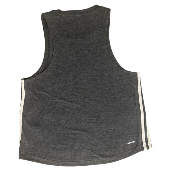 ADIDAS AEROREADY Sleveeless Tank Top M Gray Athletic Tee Lightweight&Breatheable - Picture 5 of 5
